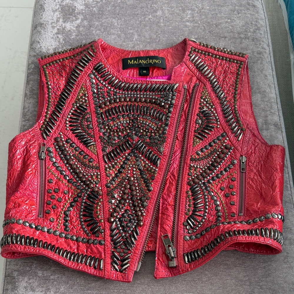 Women's Pink Embellished Jacket size 40